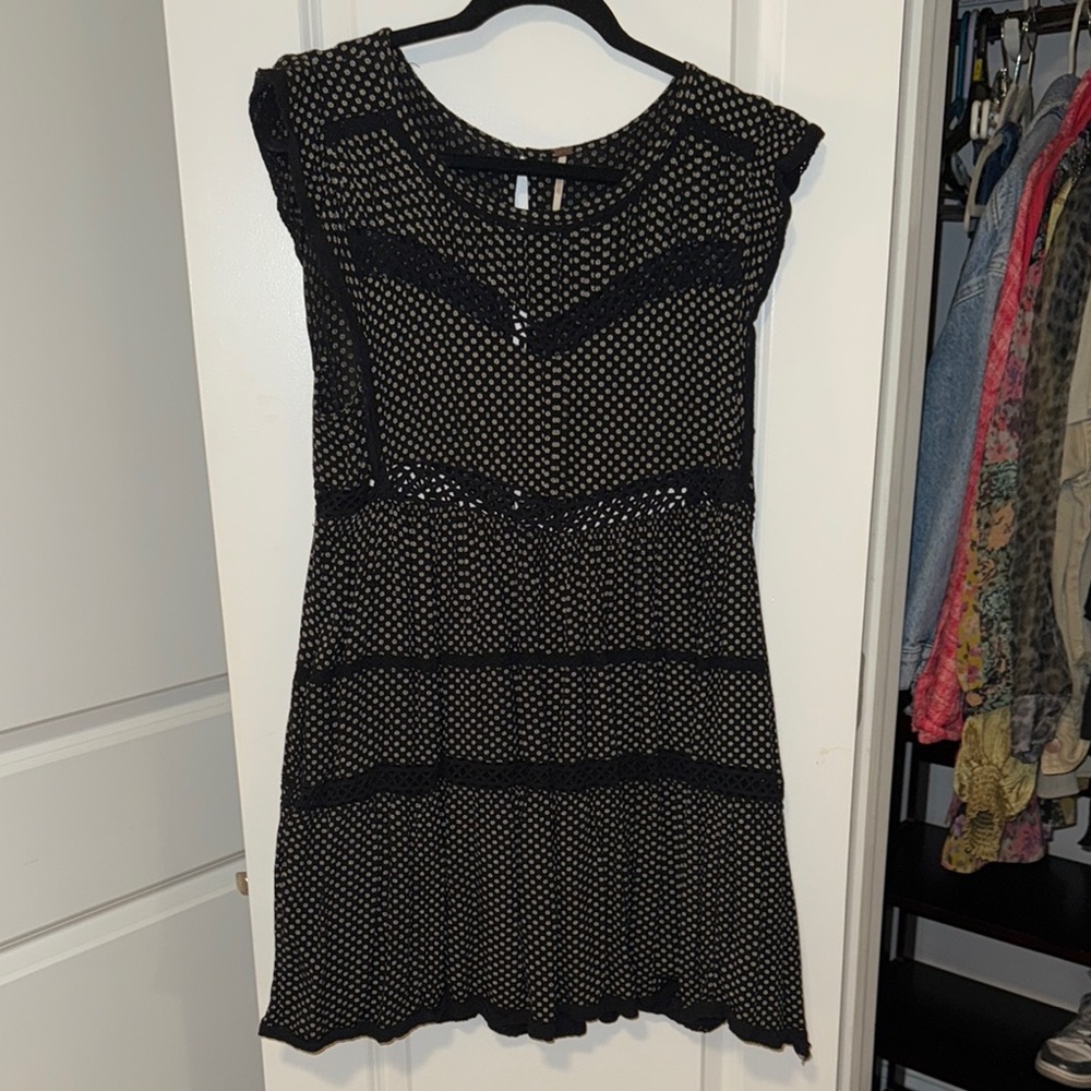 Free People Black and White Dress